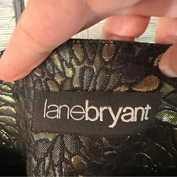 Lane Bryant Womens skirt Gold Black Metallic whimsigoth Y2K Vamp plus size - Picture 4 of 10